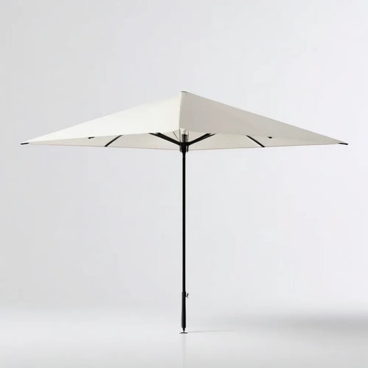 Kwadratowy parasol ogrodowy kremowy 250 x 250 cm z czarnym stalowym masztem